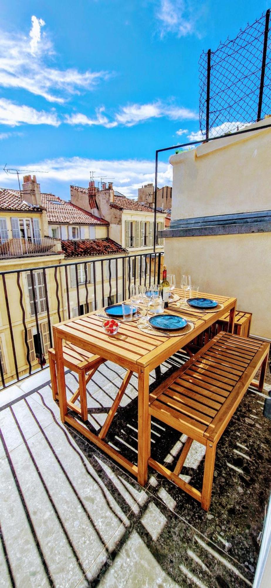 Terrasse - Hyper Centre - 2 Chambres - Parking Gratuit - Calme & Lumineux - Arrivee Autonome Marsella Exterior foto